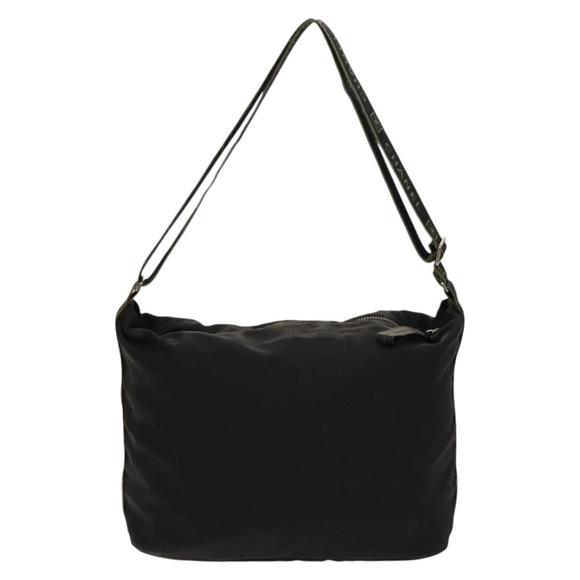 CHANEL Sports Line COCO Mark Shoulder Bag Nylon Black CC Auth 138035 - Picture 2 of 16